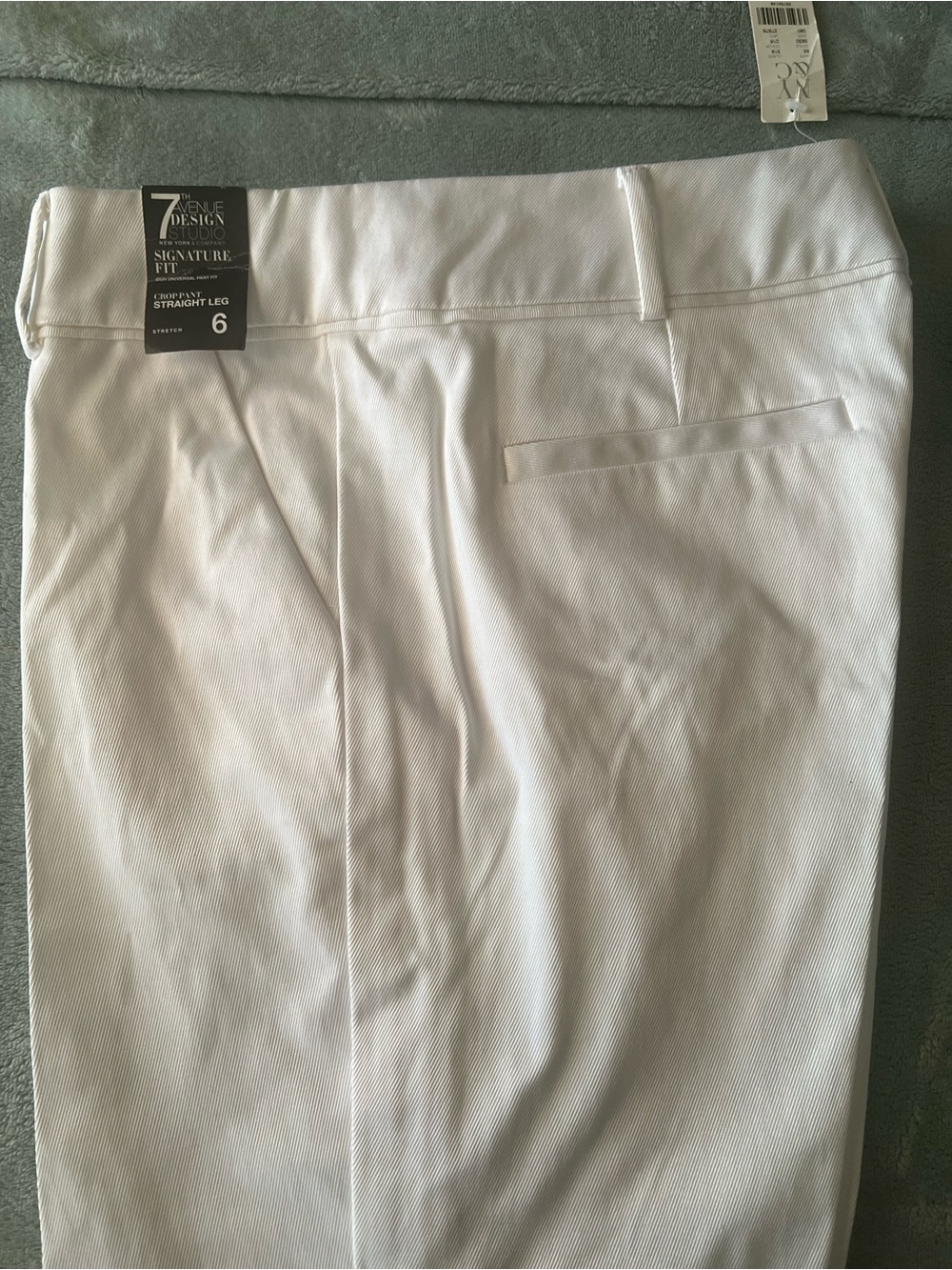 New York & Company White Straight Leg Dress Pants